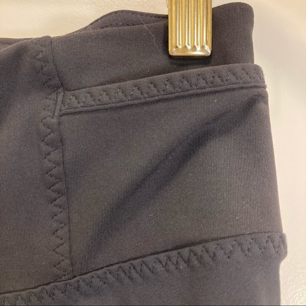 LULULEMON Sz 4 Leg Ruching Reflective Strip Pockets Leggings - Picture 3 of 5